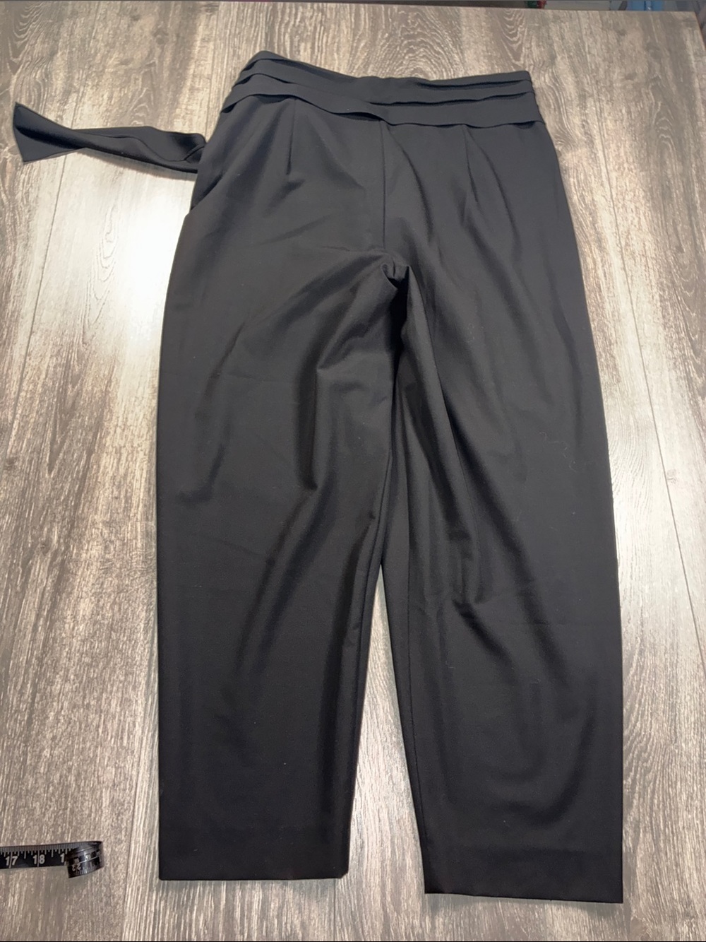 Black High-Waisted Tie-Waist Trousers XXL - Picture 5 of 5